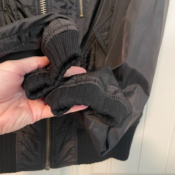 Alpha Industries Jarhead Jacket black grey hooded bomber size LARGE - Picture 4 of 10